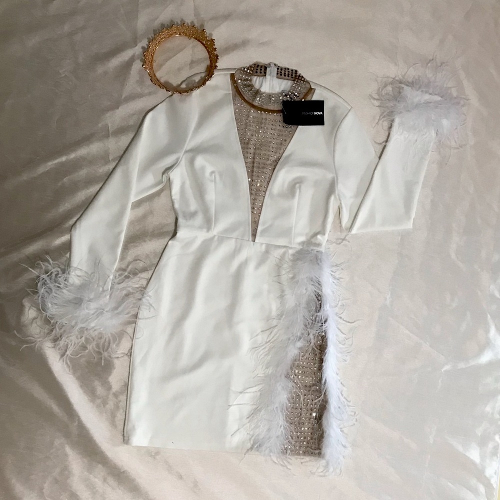 Fashion Nova Mini Dress White!